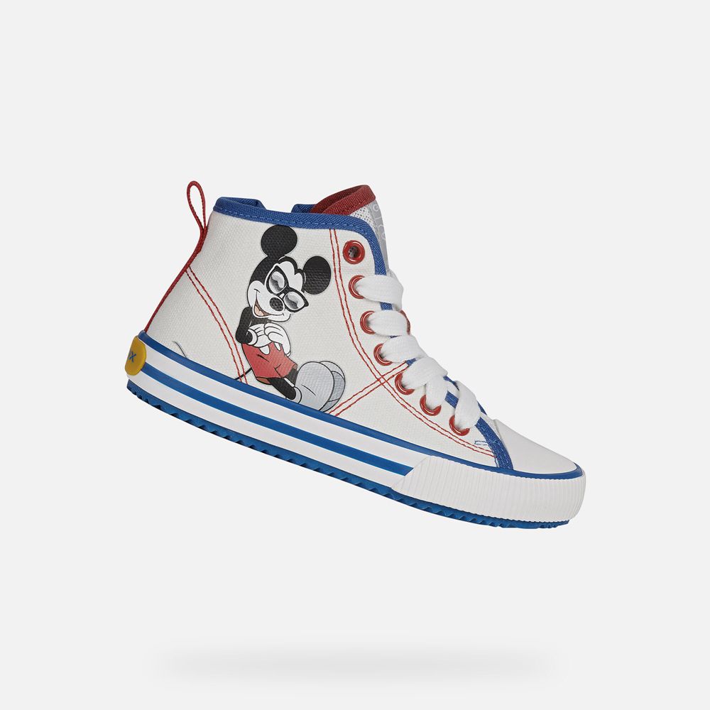 Geox Erkek Çocuk Spor Ayakkabı Beyaz/Mavi - Alonisso - HGS-253497